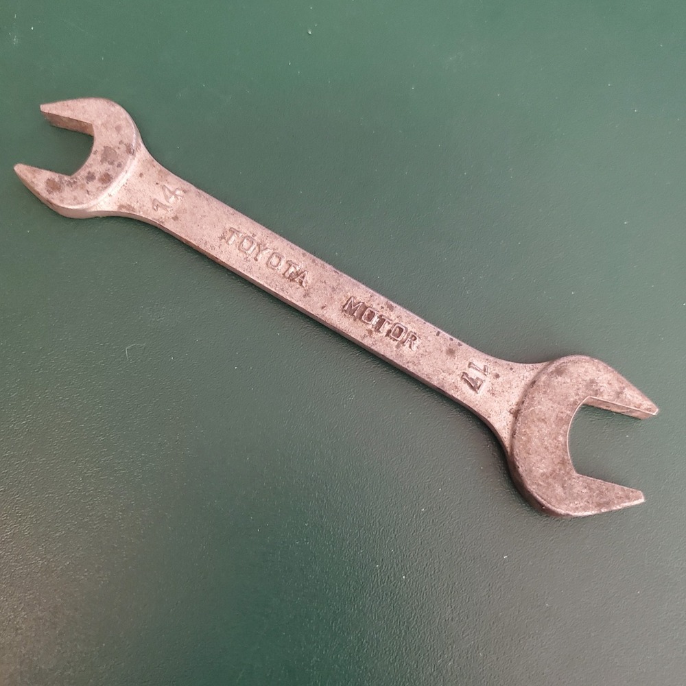 Vintage Toyota Motor Double Open End Wrench 14mm & 17mm Made In Japan OEM Tool
